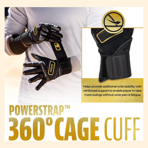 Premium <b>Black</b> Long cuff Strong Grip Sports Leather Baseball Batting Gloves Anti-slip Customizable Youth & Adult Batting Gloves - Product Image 5