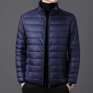 Veste d'hiver pour homme en coton léger sur mesure à prix de gros, col montant, veste en coton décontractée pour hommes d'âge moyen et jeunes - Product Image 5