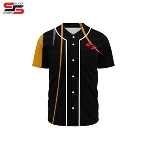 เสื้อแจ็กเก็ตเล่นกีฬาเสื้อเบสบอลมีกระดุมแขนสั้นสำหรับผู้ชายเสื้อแจ็กเก็ตเสื้อกีฬาพิมพ์ลายโพลีเอสเตอร์ออกแบบได้ตามต้องการ - Product Image 1