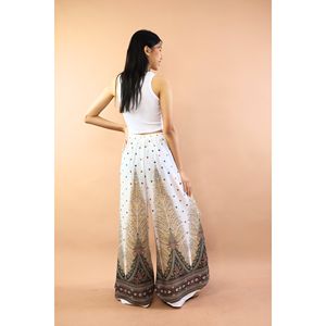 Napat Clothing Peacock Pantalones Palazzo para Mujer en Blanco para Mujer - Product Image 2