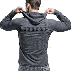 Vente flash - Sweat-shirts de compression pour homme au design unique, respirants, légers, grandes tailles, en spandex/polyester, couleur unie - Product Image 3