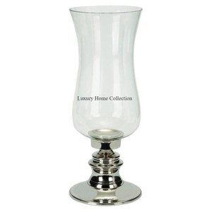 Juego de 2 velas y portavelas votivas hechas en vidrio con borde de Color dorado y Base de mesa, suministros de accesorios decorativos para relámpagos - Product Image 3