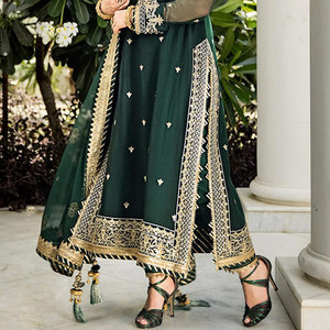 การออกแบบโลโก้ที่กําหนดเองของปากีสถานที่ดีที่สุดชุดปาร์ตี้ปักสําหรับผู้หญิง / ชุดปาร์ตี้แฟชั่นสตรีฤดูร้อนใหม่ - Product Image 6