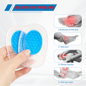 Bantalan tumit lembut, traksi olahraga, menyerap guncangan Achilles Tendonitis Plantar Fasciitis tumit taji nyeri tumit, bantalan Gel tumit - Product Image 4