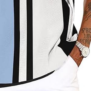Chaqueta con botones de manga corta con cuello Hawaiano, camisa Polo Retro para hombre, Camisa estampada de verano, informal para hombre de Dress Sports - Product Image 4