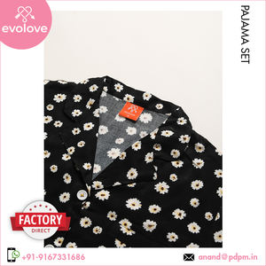 เซ็ตชุดนอน2ชิ้นสำหรับผู้หญิงทำจากวัสดุเรยอนแขนครึ่งเดียว - Product Image 4