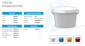 Seau rond de 1750 ml - Product Image 2