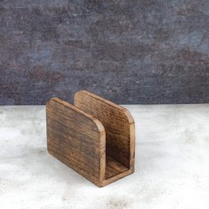 Servilleteros de madera de mango ardiente para cocina, servilletero de papel vertical, dispensador de almacenamiento, casa, fiesta, restaurante, cafetería - Product Image 4