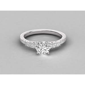 Bague solitaire en or 14 carats pour femmes avec diamant cultivé en laboratoire - Product Image 1