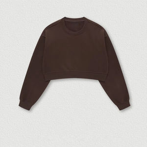 Sweat-shirt tricoté écologique personnalisable avec capuche respirant à épaules tombantes pour logo Streetwear décontracté pour l'hiver - Product Image 2