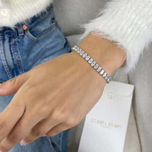 Pulsera de Oro Sólido de 14k con Diamante Cultivado en Laboratorio con Corte Ovalado Estilo Famoso de JBR & CO, Certificado IGI, Joyería de Lujo de Alta Gama para Mujer - Product Image 5