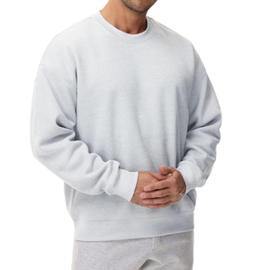 Sweat-shirt à col rond surdimensionné à épaules tombantes de grande taille personnalisé, sweat-shirt lourd et élégant - Product Image 6