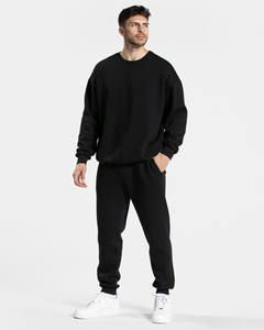 Jogging noir avec broderie personnalisée de grande taille pour hommes, vêtements d'entraînement et de sport en molleton de coton, pantalons de survêtement pour hommes, pantalons pour hommes - Product Image 3