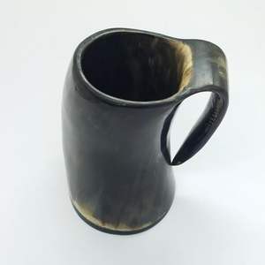 Taza para beber de cuerno de buey Real de calidad superior con Interior seguro para alimentos para regalo de padrino o boda temática vikinga al precio más barato - Product Image 2