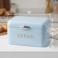 Caja para Galletas y Pan Ovalada de Hierro y Acero, Duradera, con Tapa Hermética, Aislada, Diseño Moderno, Recubrimiento en Polvo, Contenedor de Almacenamiento para Cocina, Precio Bajo