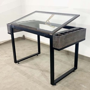 Escritorio de Dibujo Contemporáneo DD68005 con Estructura Metálica y Superficie de Vidrio - Product Image 5