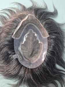 Taz Hair BD, Cabello Humano Remy Indio, con Frente de Encaje, Ondulado Natural, Estilo Negro, Ecológico, Ligero, Parches de Tupé - Product Image 5