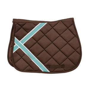 Almohadilla de Silla de Montar de Lujo para Doma Clásica con Bordado Metálico, Tela de Satén para Equitación y Tecnología de Gestión de la Humedad - Product Image 1