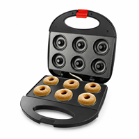 Machine à Donuts Électrique 6 Trous Antiadhésive, Appareil à Mini-Gâteaux, Idéal pour le Petit-Déjeuner à Domicile et en Cuisine - Vente Flash
