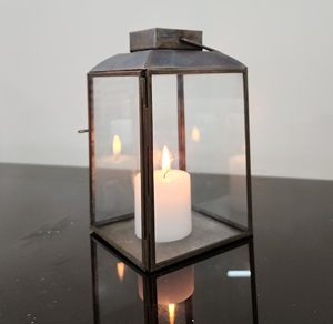 Linterna con soporte de metal de primera calidad, decoración navideña para interiores y exteriores con vela de Pilar puro para decoración del hogar, novedad - Product Image 3