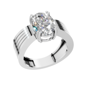 แหวนหมั้นและแต่งงานโมอิสซาไนต์ 3 กะรัต ขายส่ง ทองคำแท้ 14K ทรงรี ดีไซน์หรูหราทันสมัย แหวนชุบทอง 14K - Product Image 1