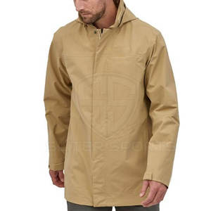 Chaqueta de lluvia informal de estilo único para hombre para invierno Lona impermeable Patrón de letras de calle alta - Product Image 5