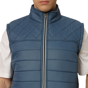 Chaleco acolchado ligero con logotipo personalizado para hombre, abrigo de invierno cálido y elegante sin mangas de primera calidad, chaleco acolchado transpirable al por mayor - Product Image 4