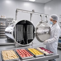 Lyophilisateur à vide JXFD-100, capacité 100 kg, en acier inoxydable SUS304, machine de lyophilisation à chambre ronde pour la transformation alimentaire