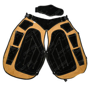 Vente en gros de chaps de maréchal-ferrant en cuir professionnel en toile patchs rembourrés en cuir durable tissu anti-déchirure ajustement facile conception personnalisée - Product Image 4