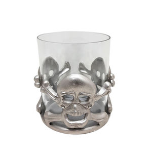 Bougeoir en aluminium en forme de tête de mort, dernière conception, couleur argent, pour la décoration de Festival et de mariage - Product Image 2