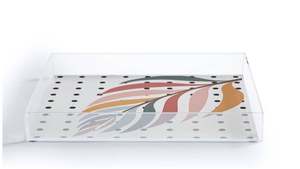 Plateau alimentaire en acrylique transparent durable avec poignées Organisateur élégant Parfait pour la cuisine à la maison et l'utilisation de la restauration rapide - Product Image 5