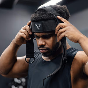 Arnés de Cuello con Cadena para Entrenamiento Muscular, Accesorios de Gimnasio, Acolchado de Neopreno, Logotipo Personalizado - Product Image 5