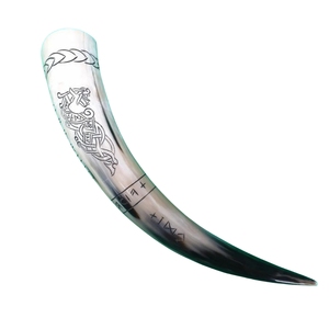 Cuerno para beber medieval vikingo cuerno real natural pulido hecho a mano con la mejor calidad. - Product Image 1