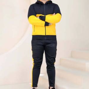 Nouvel ensemble deux pièces personnalisé 2025 pour homme, survêtement de sport d'hiver, course à pied, grande taille, léger, polyester/nylon, streetwear, à capuche - Product Image 6