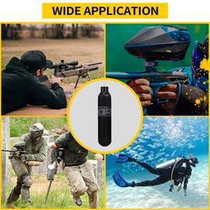 Tanque de Aire de Fibra de Carbono para Paintball de 0.22L y 4500psi, Cilindro HPA Recargable - Product Image 5