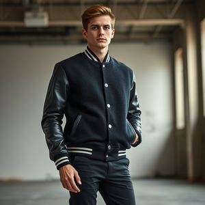 Oversized Streetwear <b>Varsity</b> <b>Jacket</b> Custom Embroidery Patchwork Loose Fit Casual Baseball <b>Bomber</b> Coat for Men and <b>Women</b> - Product Image 5