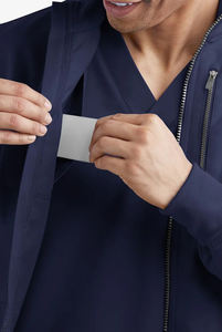 Veste de travail médicale en coton mélangé durable toutes saisons, uniformes d'hôpital, respirante et confortable avec couleur et logo personnalisés - Product Image 3