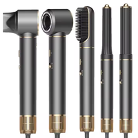 Sèche-cheveux sans brosse ionique professionnel 110000 tr/min et ensemble de Styler de fer à friser outils de coiffure 5 en 1 à grande vitesse