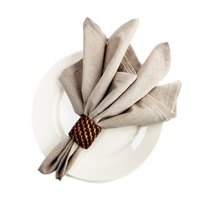 Meilleures ventes, porte-serviettes en rotin fait main, écologique, couleur naturelle, forme rectangulaire/ronde, utilisation pour mariage, fête, décoration de table - Product Image 6