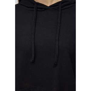 Haut court à capuche en tissu tricoté au toucher doux - Product Image 4