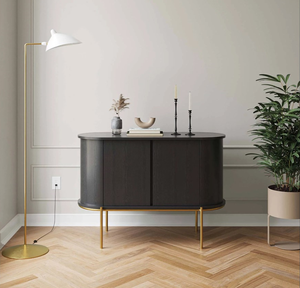 ตู้เฟอร์นิเจอร์โมเดิร์นภายในบ้านทำจากไม้วัสดุโลหะเคลือบอย่างหรูหราตู้เก็บของ2ประตู4ชั้นสำหรับห้องนั่งเล่น - Product Image 2