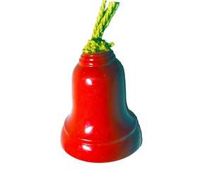 Campana de mano de Navidad roja de Metal, mango de madera para árbol de Navidad, decoración de pared para el hogar, adorno en forma de árbol de Navidad x año nuevo - Product Image 5