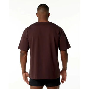 Vente en gros de t-shirts 100% coton pour hommes, logo de marque personnalisé, anti-rides, respirants, style décontracté uni avec impression numérique - Product Image 3