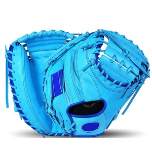 Hochwertige Leder-Baseball-Schlaghandschuhe, Wasserdicht, Atmungsaktiv, Leicht, für Catcher, Rechtshänder, mit Verstellbarem Handgelenksriemen - Product Image 1