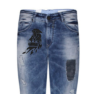 Pantalon en jean à motif droit confortable pour femmes Offre Spéciale tissu en toile avec sérigraphie Top best-seller du fabricant - Product Image 4