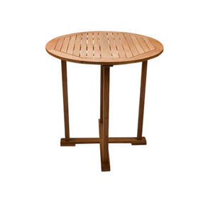 Mesa de bar de madera de teca para exteriores, color natural, hecha en Indonesia - Product Image 1