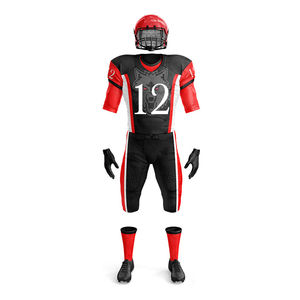 Maillot et short de football américain haute performance, design personnalisé, compression, évacuation de l'humidité, vêtements de sport d'équipe confortables, en gros - Product Image 1