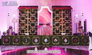 Soporte de Metal exclusivo para decoración de eventos, marco de Metal a la moda para escenario de boda, recepción y boda - Product Image 3