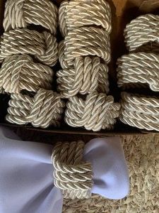 Porte-serviettes de canne pour cadeau artisanat fait à la main nouveaux anneaux de serviette en rotin de conception personnaliser l'emballage - Product Image 4