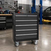 Chariot à outils mobile industriel à 5 tiroirs, verrouillable, en acier SPCC, armoire de rangement pour garage de réparation automobile, OEM ODM